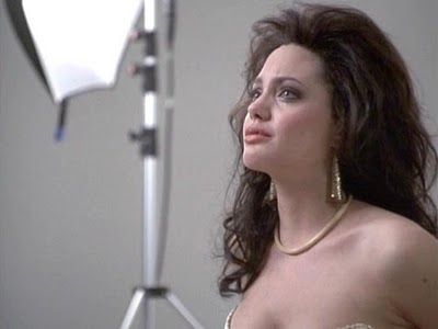 Jolie perfectly shows Gia's rise to fame and her downfall 